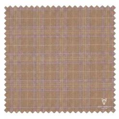 Alexander Collection - Regular Fit Tan Glen Plaid Double Breasted 2-Piece Suit