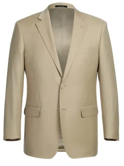 Bevagna Collection - Beige 100% Virgin Wool Regular Fit Pick Stitched 2 Piece Suit