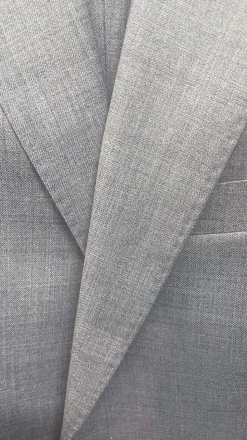 Bevagna Collection - Light Gray 100% Virgin Wool Regular Fit Pick Stitched 2 Piece Suit