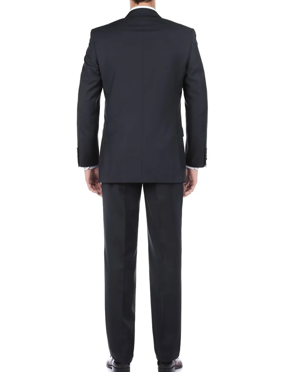 Bevagna Collection - Navy 100% Virgin Wool Regular Fit Pick Stitched 2 Piece Suit