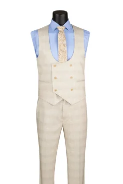 Birch Slim Fit 3 Piece 1 Button Windowpane Suit
