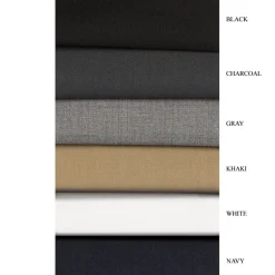 Black Dress Pants Regular Leg Flat Front Pre-Hemmed