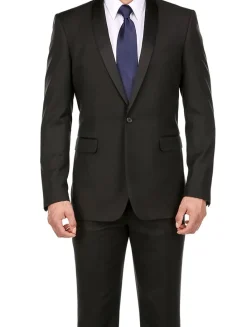 Black 2 Piece Tuxedo Shawl Lapel Slim Fit