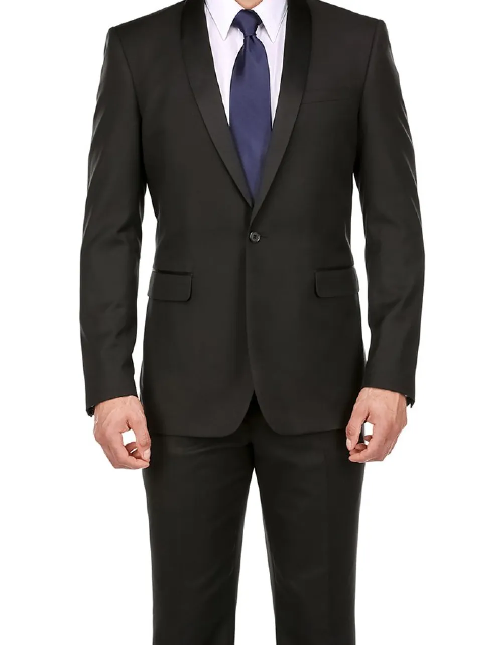Black 2 Piece Tuxedo Shawl Lapel Slim Fit