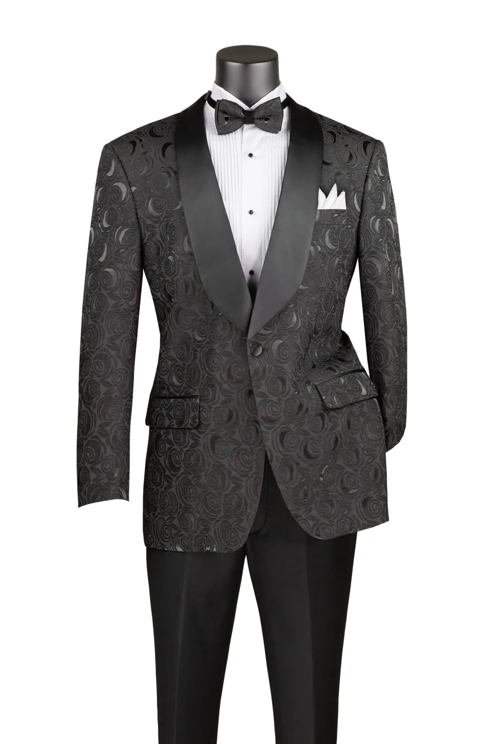Black Regular Fit Blazer Shawl Lapel