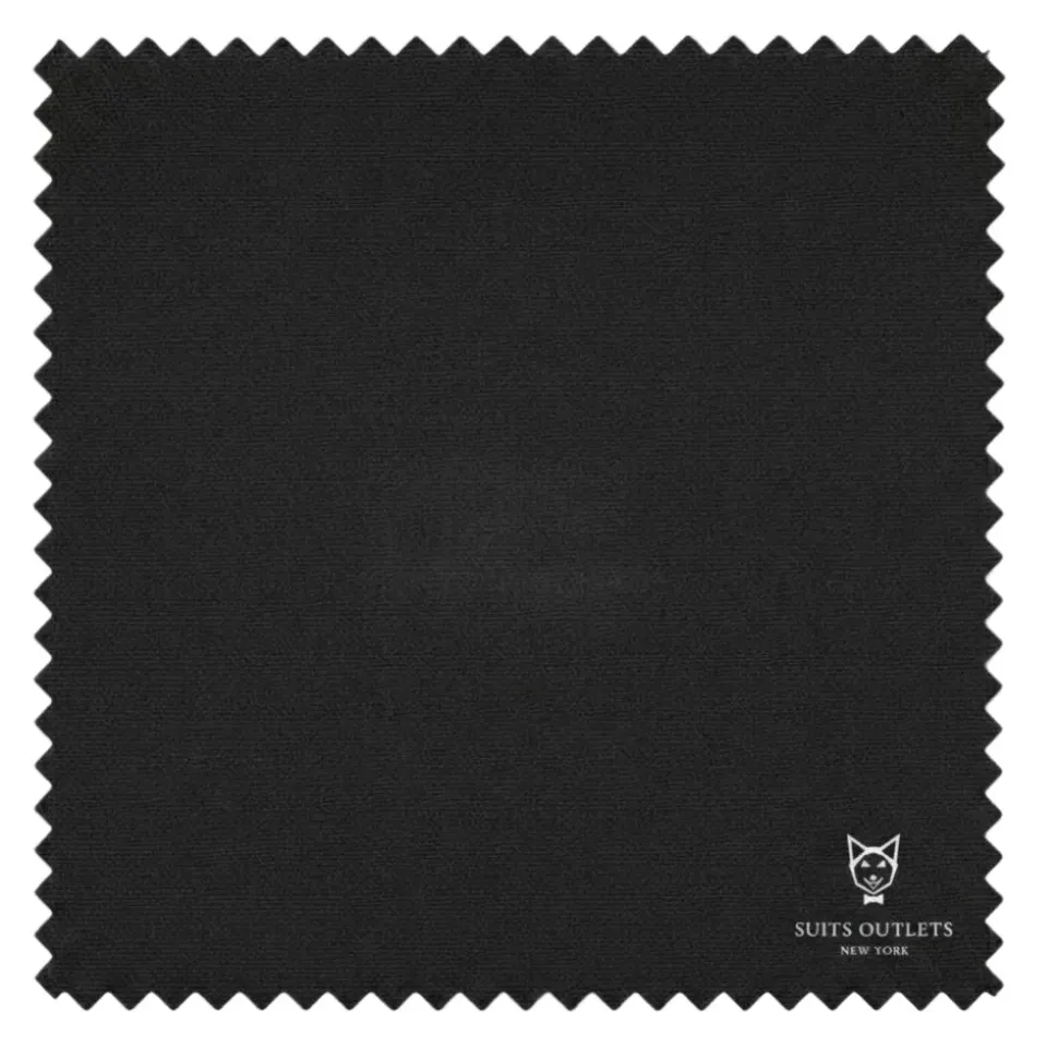 Black Slim Fit Double Breasted 2 Piece Suit with Adjustable Waistband