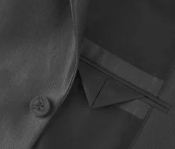 Black Slim Fit Sharkskin Italian Styled 2 Piece Suit