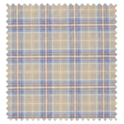 Blue Modern Fit Windowpane Peak Lapel 3 Piece Suit