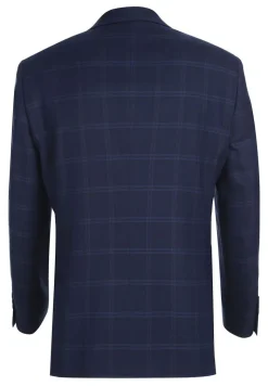 Blue Regular Fit 2 Piece Windowpane Suit