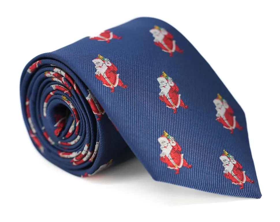 Blue Santa Claus Holiday Edition Men's Neck Tie