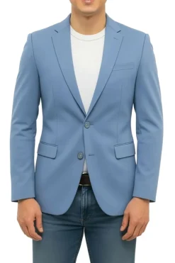 Blue Slim Fit 2-Button Jacket