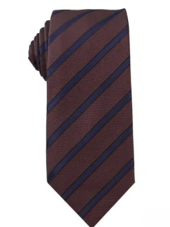 Brown Diagonal Striped Tie