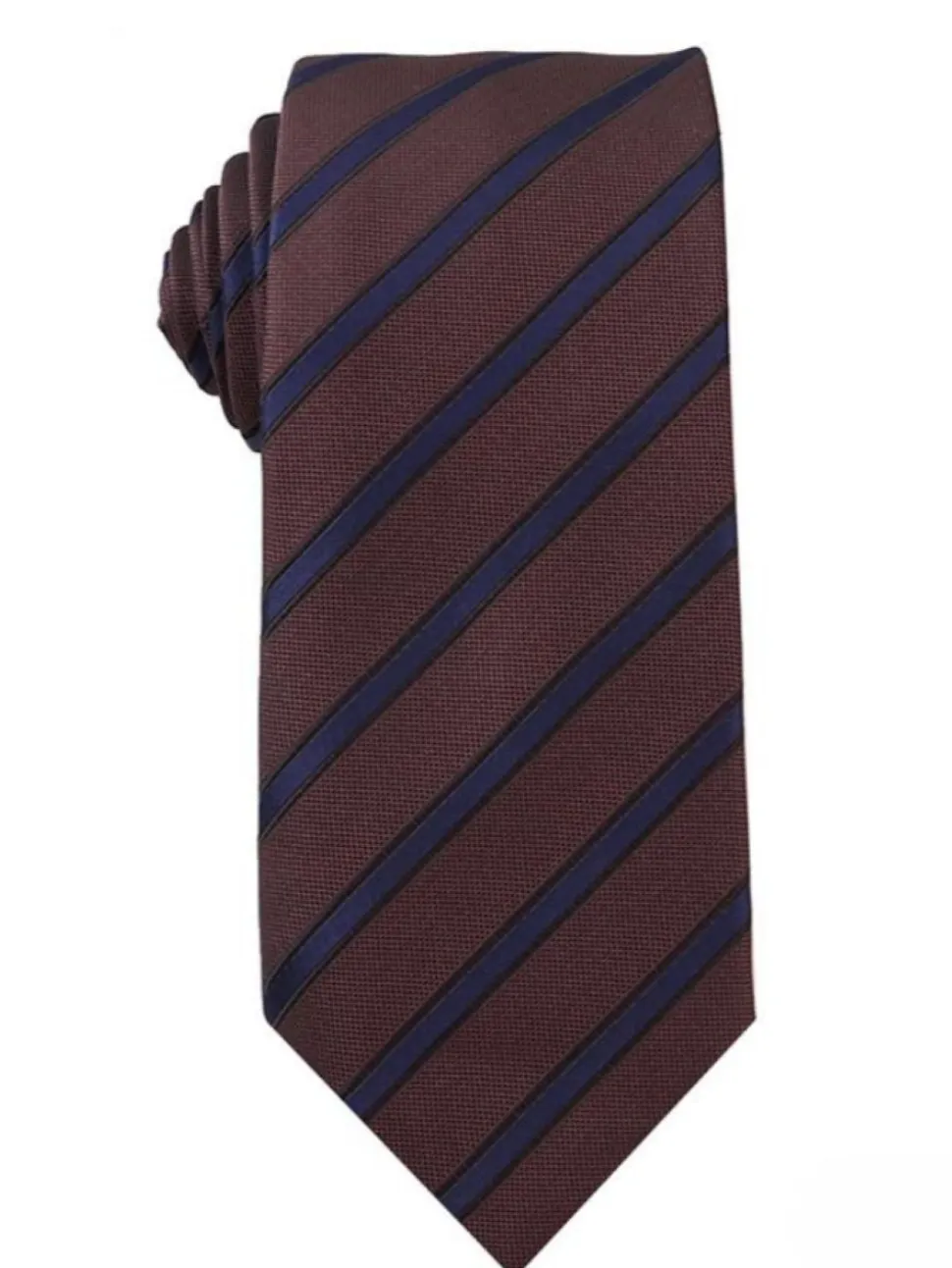Brown Diagonal Striped Tie
