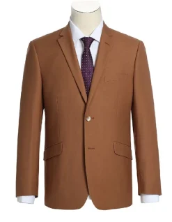 Brown 2-Piece Single Breasted Notch Lapel Slim Fit Dress Suit