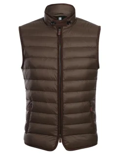 Brown Regular Classic Fit Goose Down Vest