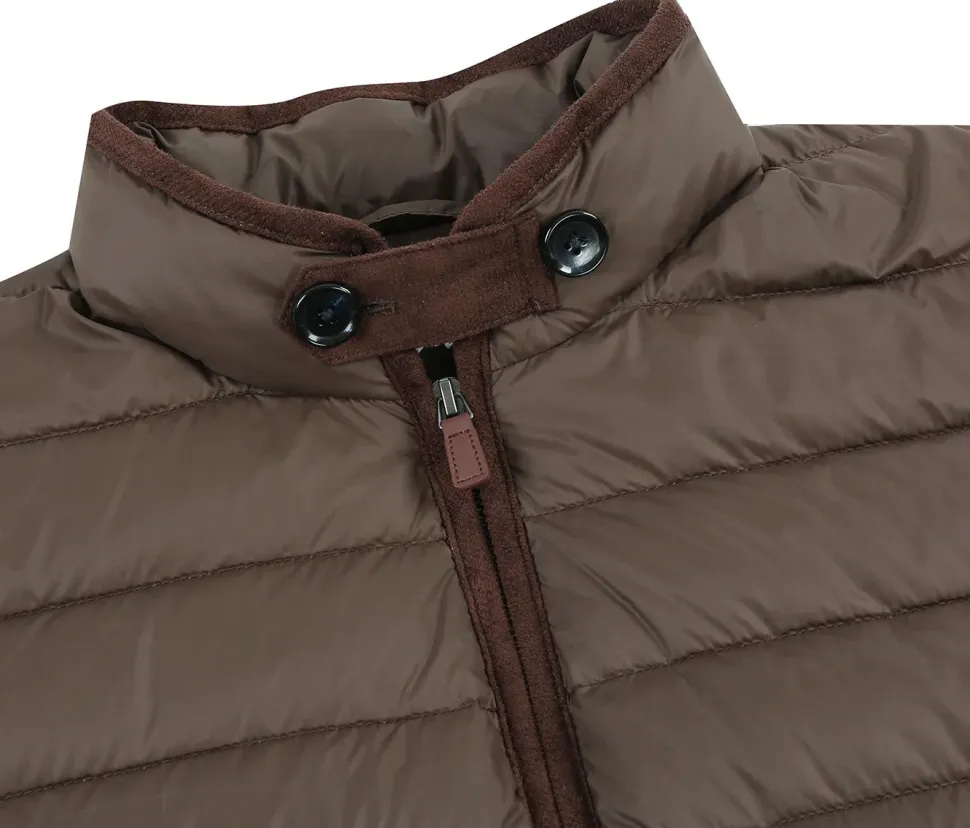 Brown Regular Classic Fit Goose Down Vest