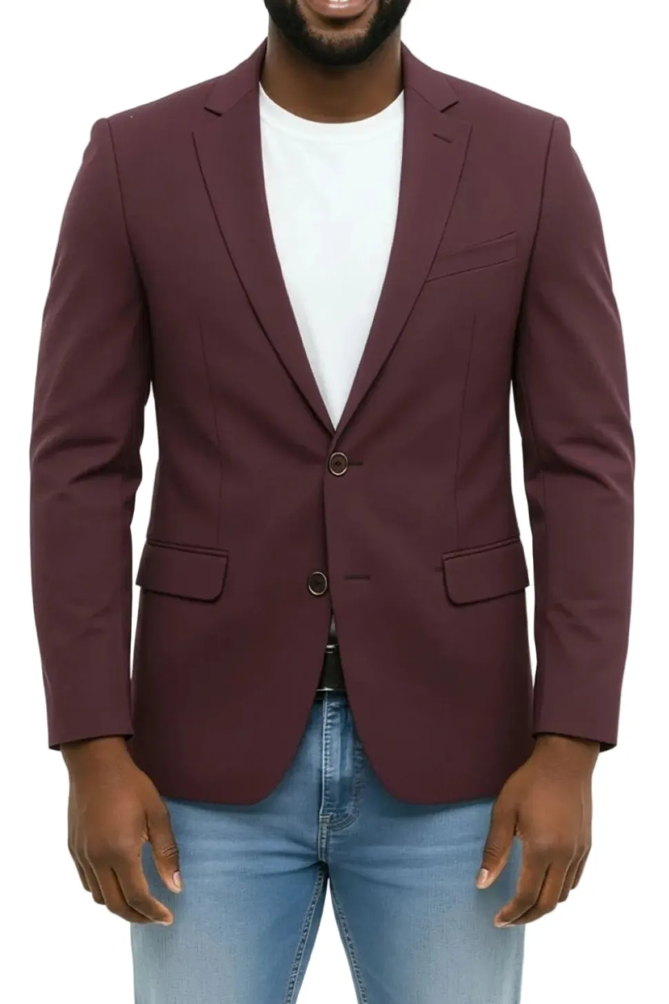 Burgundy Slim Fit 2-Button Jacket