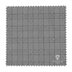 Catania Collection - Modern Fit Windowpane Suit 2 Piece in Medium Gray