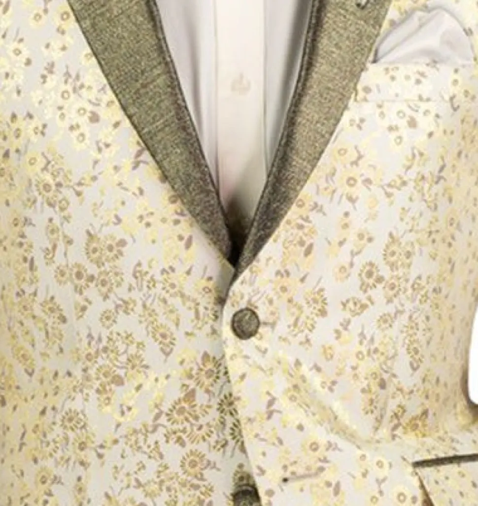 Champagne Sim Fit Tuxedo 2 Pieces with Matching Bow Tie