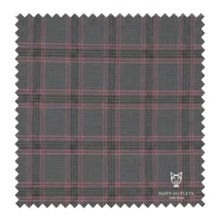 Charcoal Modern Fit Double Breasted Glen Plaid Peak Lapel 2 Piece Suit
