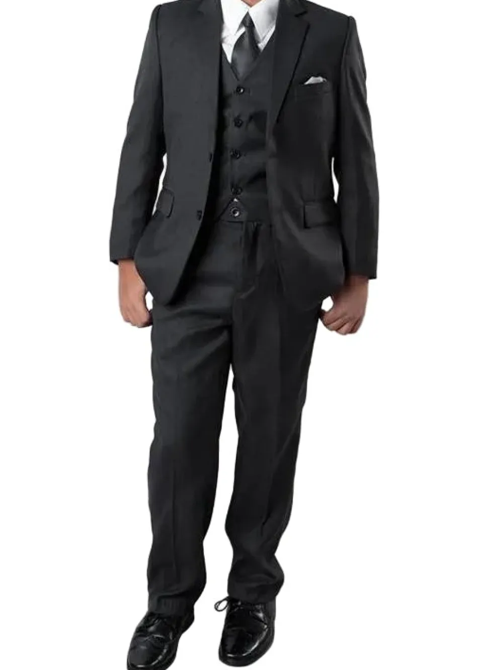 Classic Boy Suit 5 Piece Set Gray
