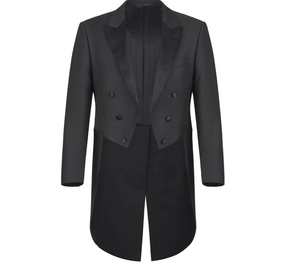 Classic Full Dress Tuxedo Tails 2 Piece Regular Fit In Black