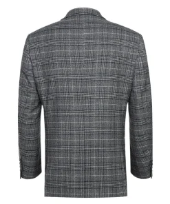 Classic Regular Fit Blazer Windowpane Pattern in Gray
