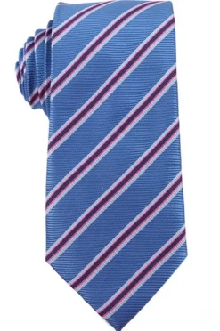 Dusty Blue Diagonal Striped Tie