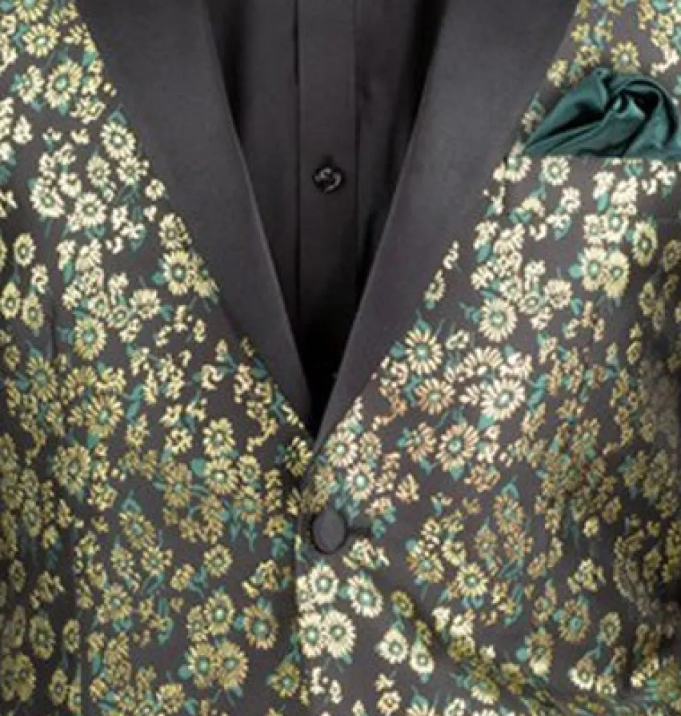 Emerald Green Sim Fit Tuxedo 2 Pieces with Matching Bow Tie