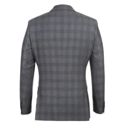 English Laundry Collection - 2 Piece Slim Fit Gray Plaid Notch Lapel Suit