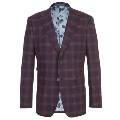 English Laundry Collection - Purple Slim Fit 2-Piece Plaid Single Breasted Suit
