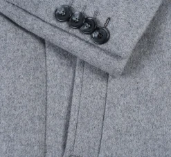 English Laundry Light Gray Fall/Winter Essential Slim Fit Overcoat Wool Blend