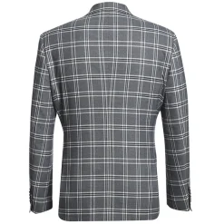 English Laundry Slim Fit Dimgray with White Check Suit