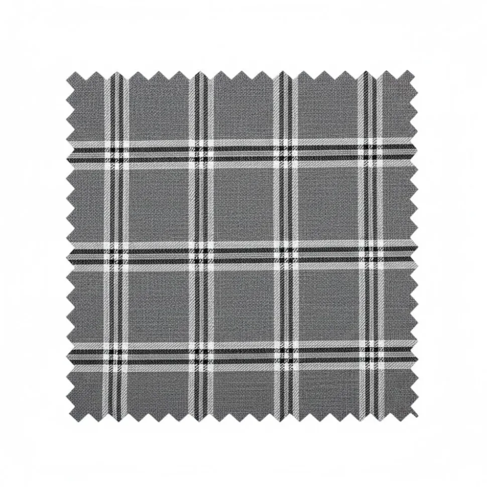 English Laundry Slim Fit Dimgray with White Check Suit