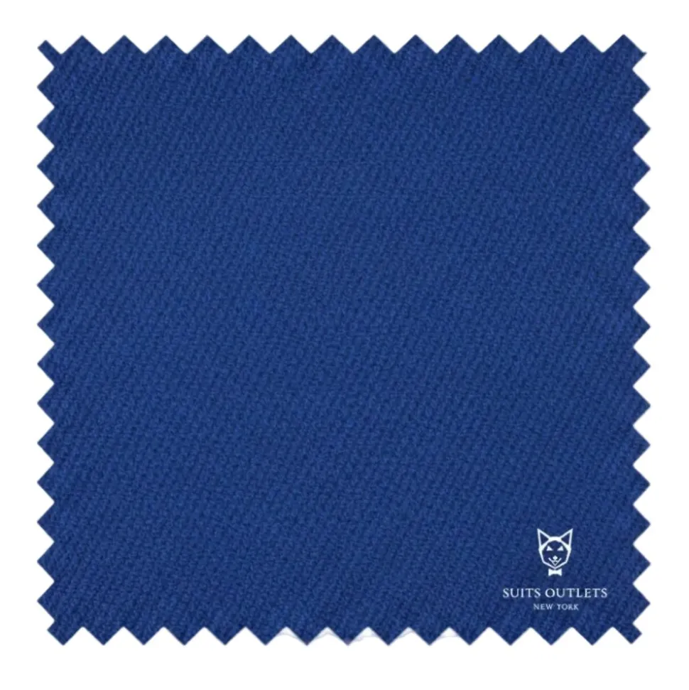 Estate Blue Regular Fit 3 Piece Sharkskin Suit with Vest and Adjustable Waistband Pants