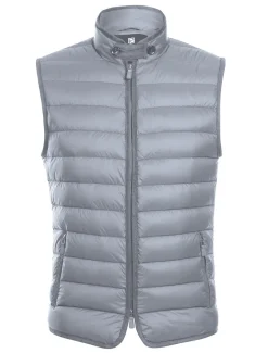 Gray Regular Classic Fit Goose Down Vest