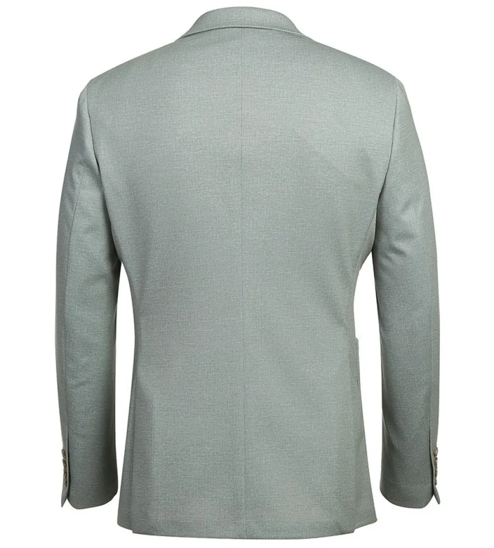 Half Canvas Slim Fit Blazer in Light Sage Gray