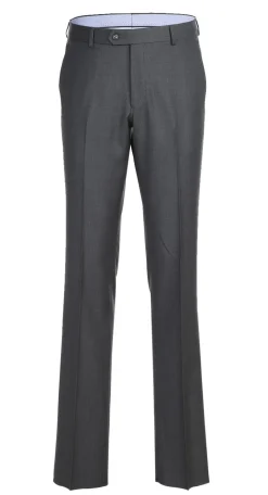 Half Canvas Wool Dress Suit Regular Fit 2 Piece in Gray