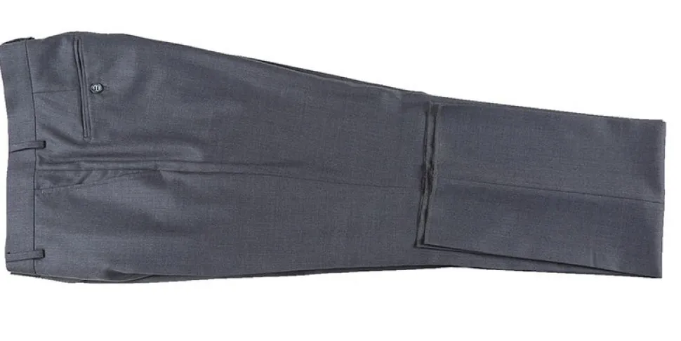 Half Canvas Wool Dress Suit Regular Fit 2 Piece in Gray