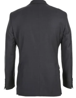 Half Canvas Wool Dress Suit Regular Fit 2 Piece in Charcoal