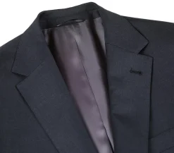 Half Canvas Wool Dress Suit Regular Fit 2 Piece in Charcoal