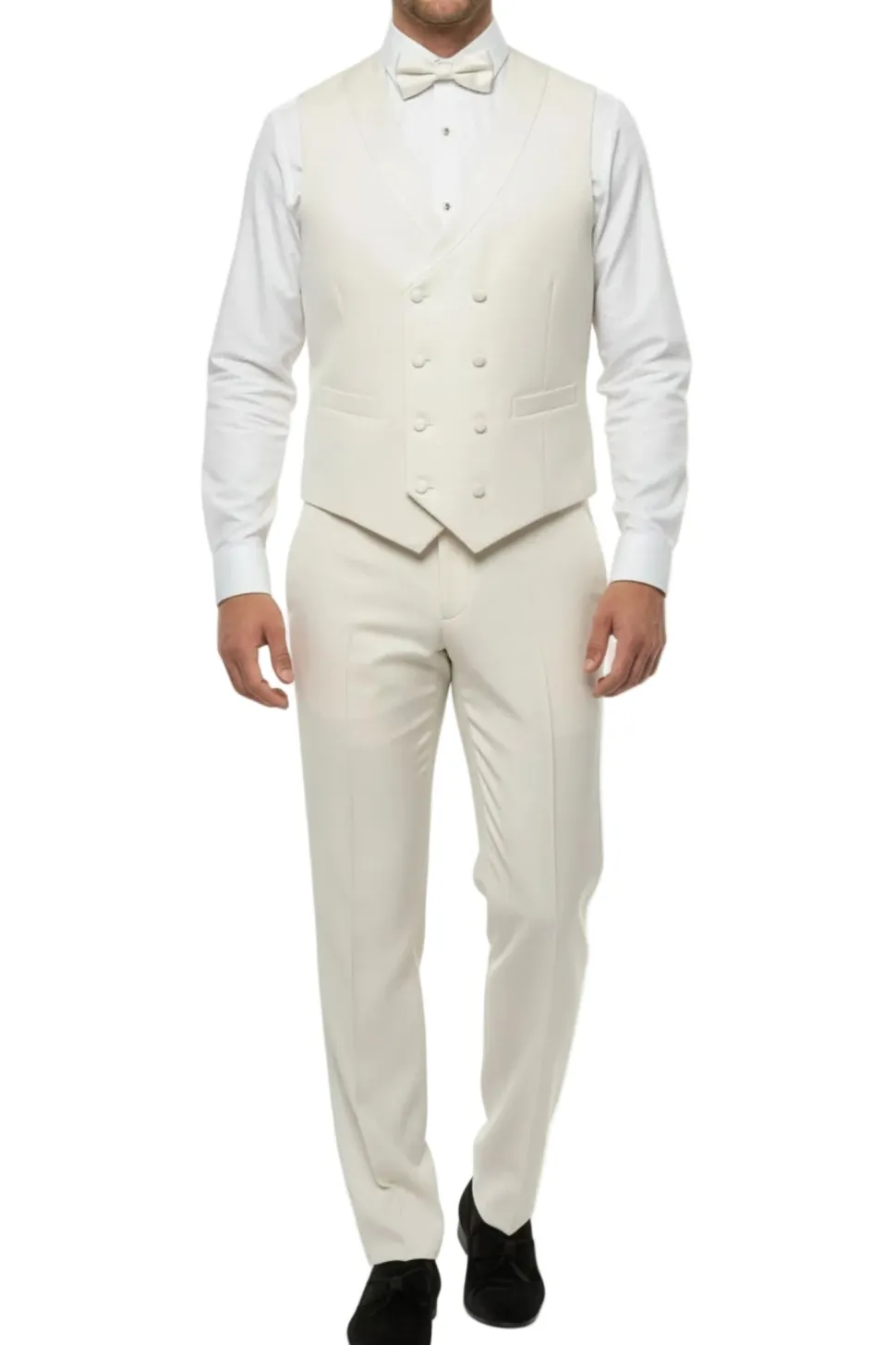 Ivory Slim Fit 3-Piece Shawl Lapel Tuxedo