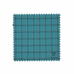 Lazio Collection - Modern Fit Windowpane Suit 3 Piece in Teal Blue