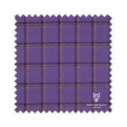 Lazio Collection - Modern Fit Windowpane Suit 3 Piece in Purple