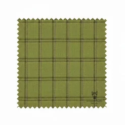 Lazio Collection - Modern Fit Windowpane Suit 3 Piece in Moss Green with Adjustable Waistband Pants