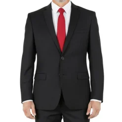 Lexington Collection - Black Regular Fit 2 Piece Notch Lapel Suit