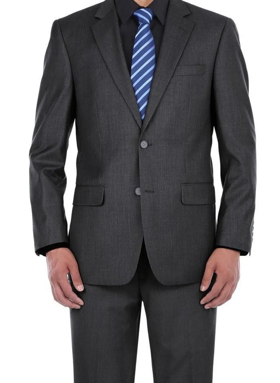 (Limited Sizes) Regular Fit Charcoal Gray 2 Piece Suit