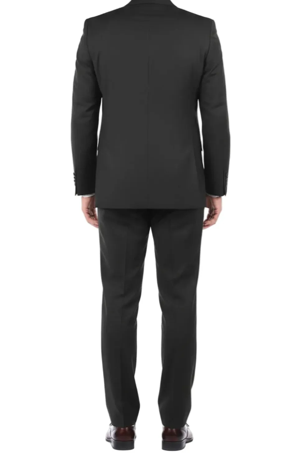 (Limited Sizes) 100% Virgin Wool Regular Fit Black Suit
