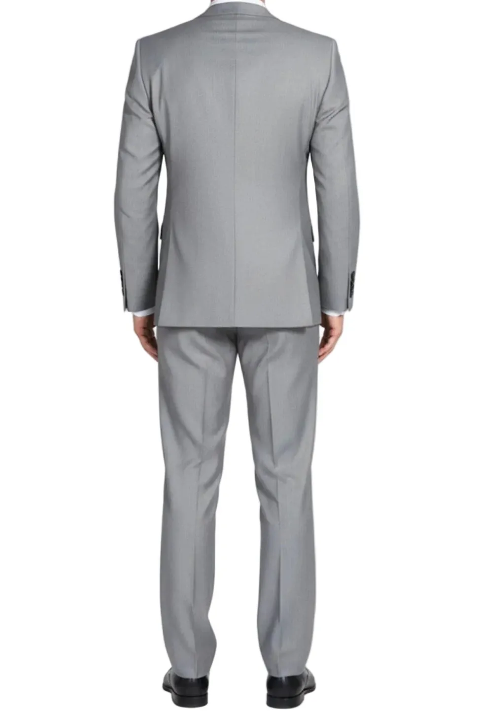 (Limited Sizes) 100% Virgin Wool Regular Fit Light Gray Suit