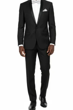 (50L) Slim Fit 2 Piece Black Tuxedo